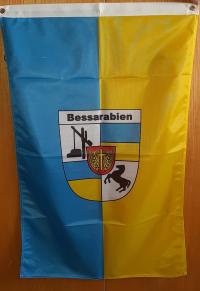  Fahne Flagge mit bess. Wappen, 60 cm breit, 90 cm lang (Hochformat)