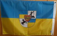  Fahne Flagge mit bess. Wappen, 90 cm breit, 60 cm hoch (Hissformat)