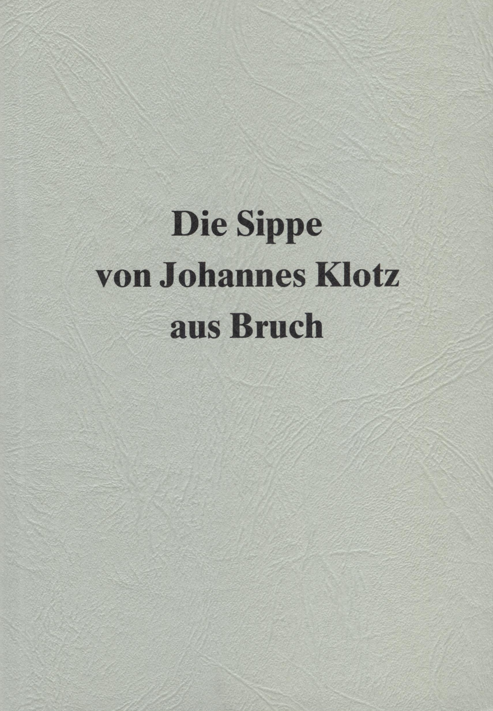 Die Sippe von Johannes Klotz
