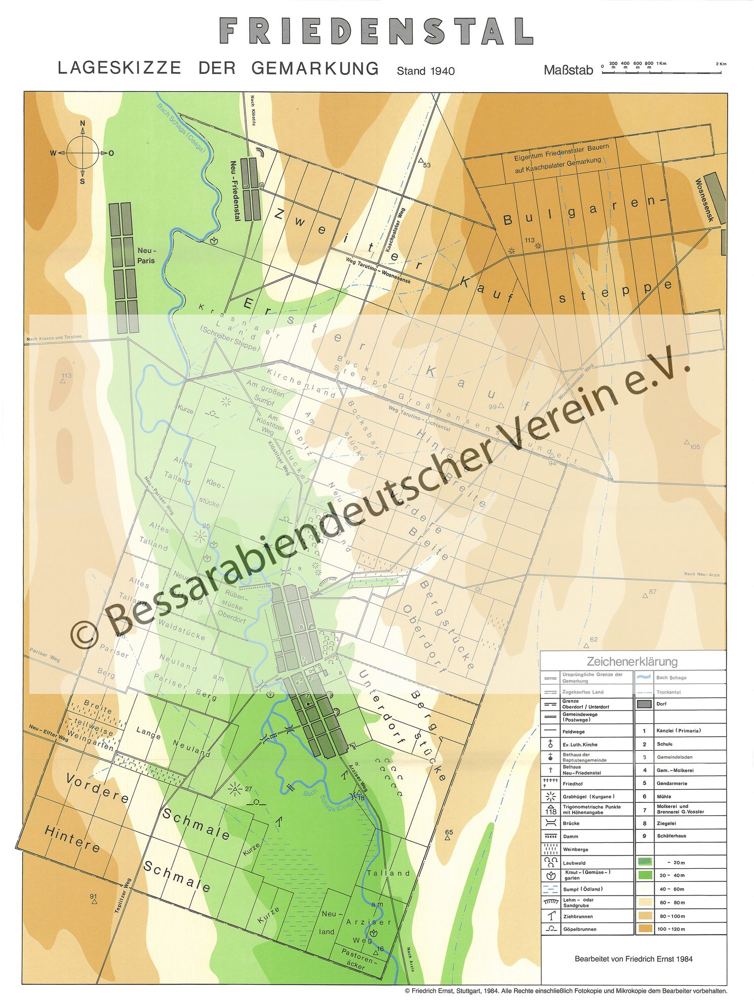 Friedenstal, Gemarkung, farbig, 55x42