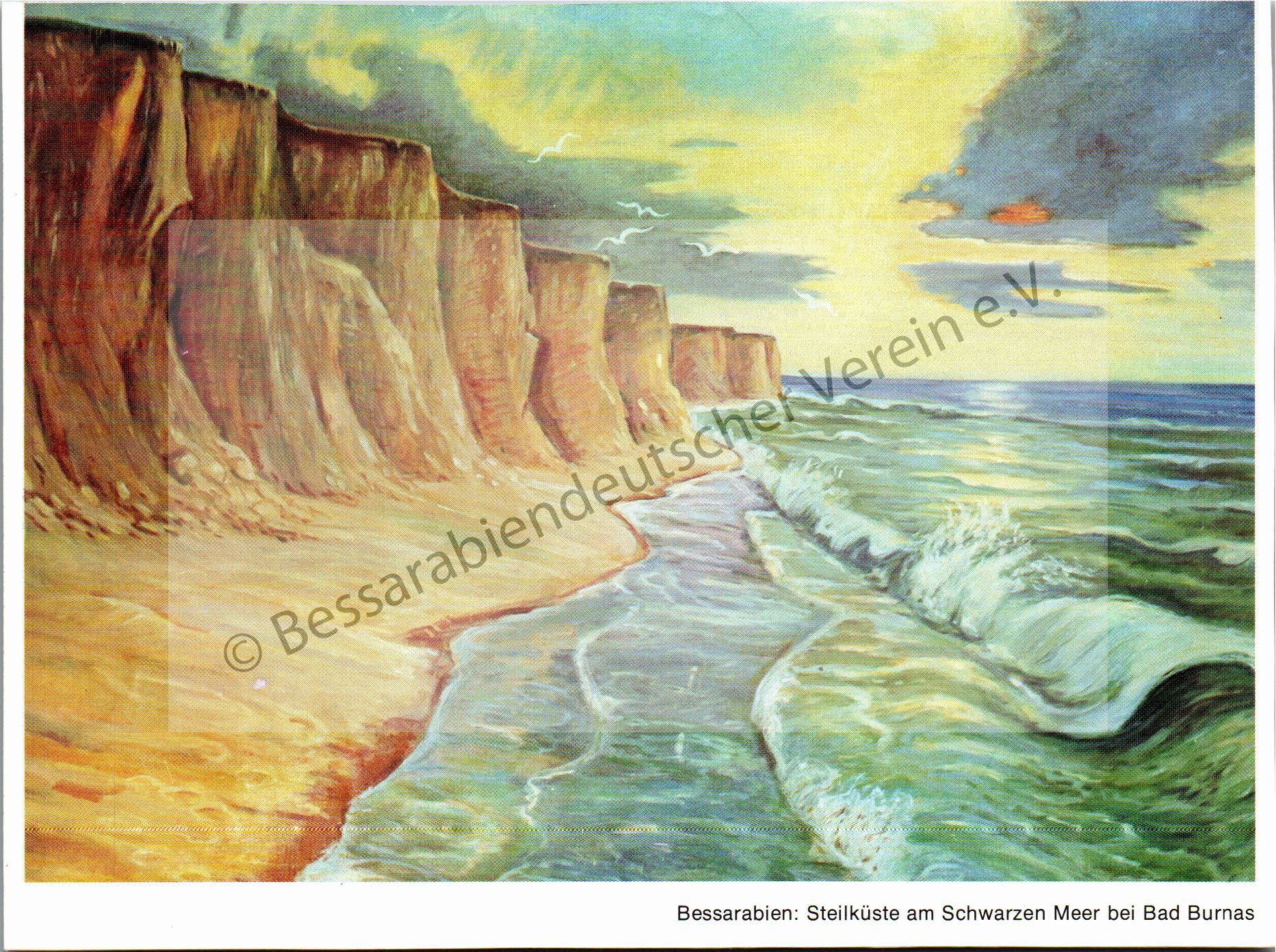 Postkarte - Steilküste am Schwarzen Meer bei Bad Burnas