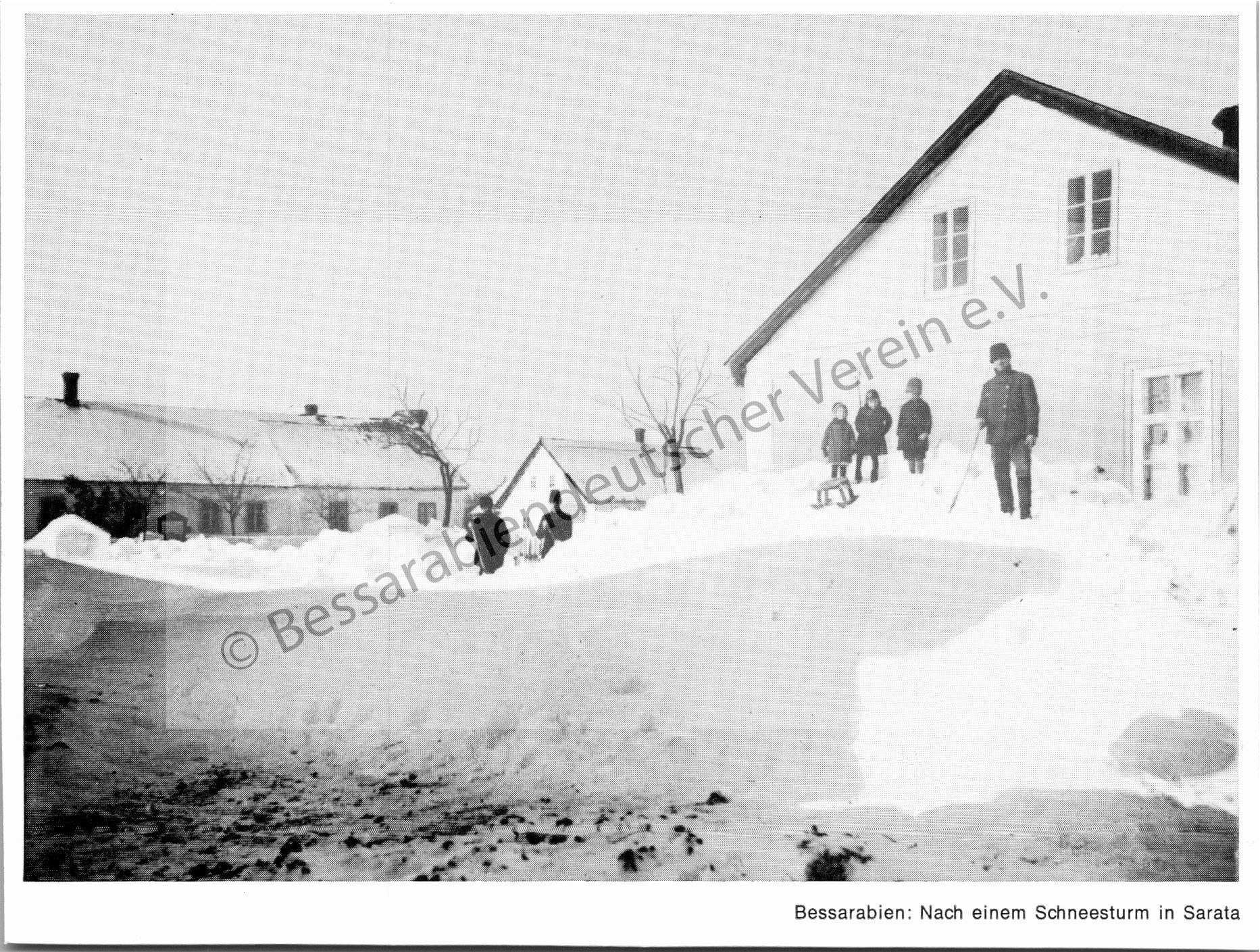 Postkarte - Nach einem Schneesturm
