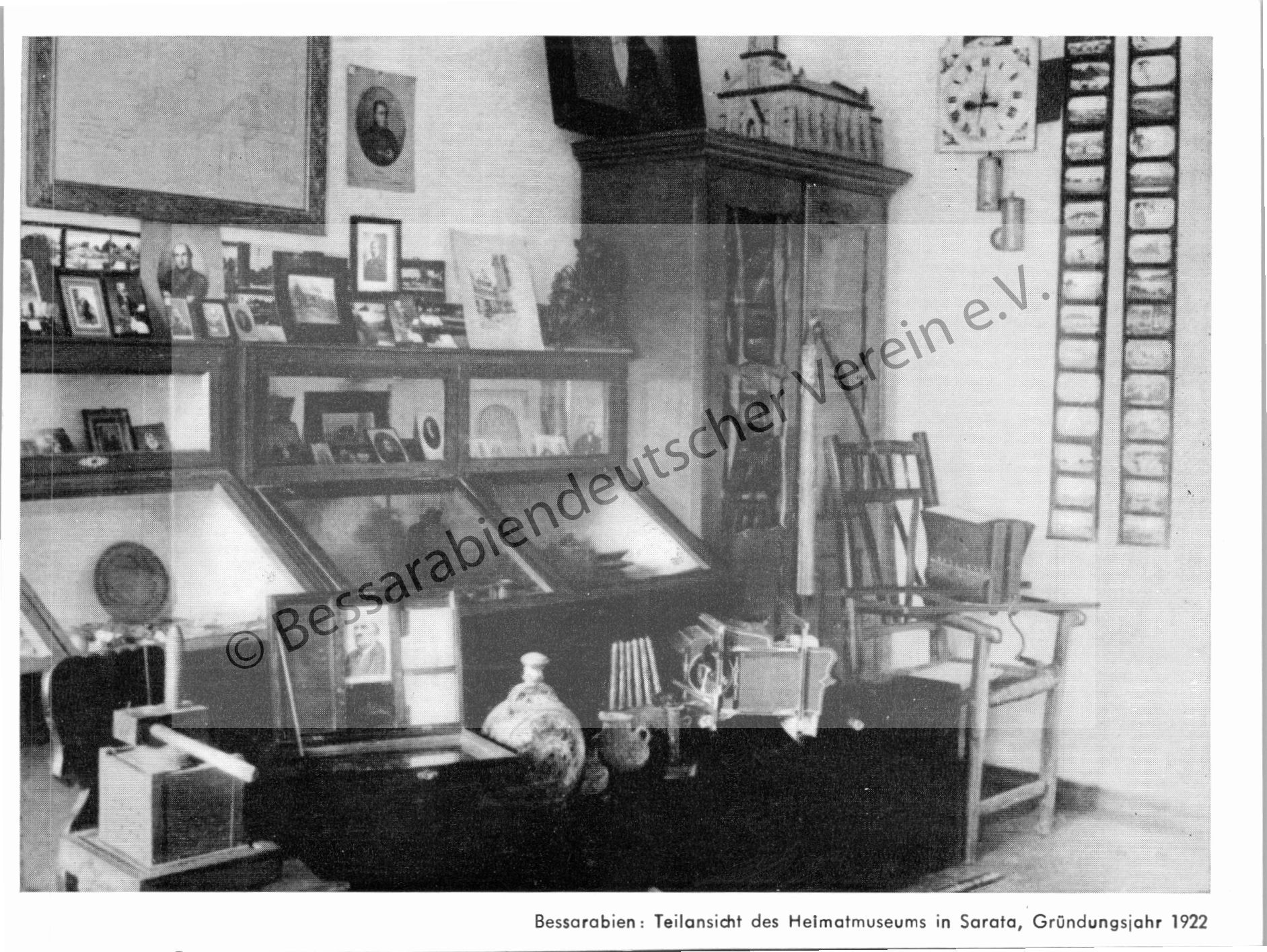 Postkarte - Teilansicht des Heimatmuseums in Sarata, Gründungsjahr 1922