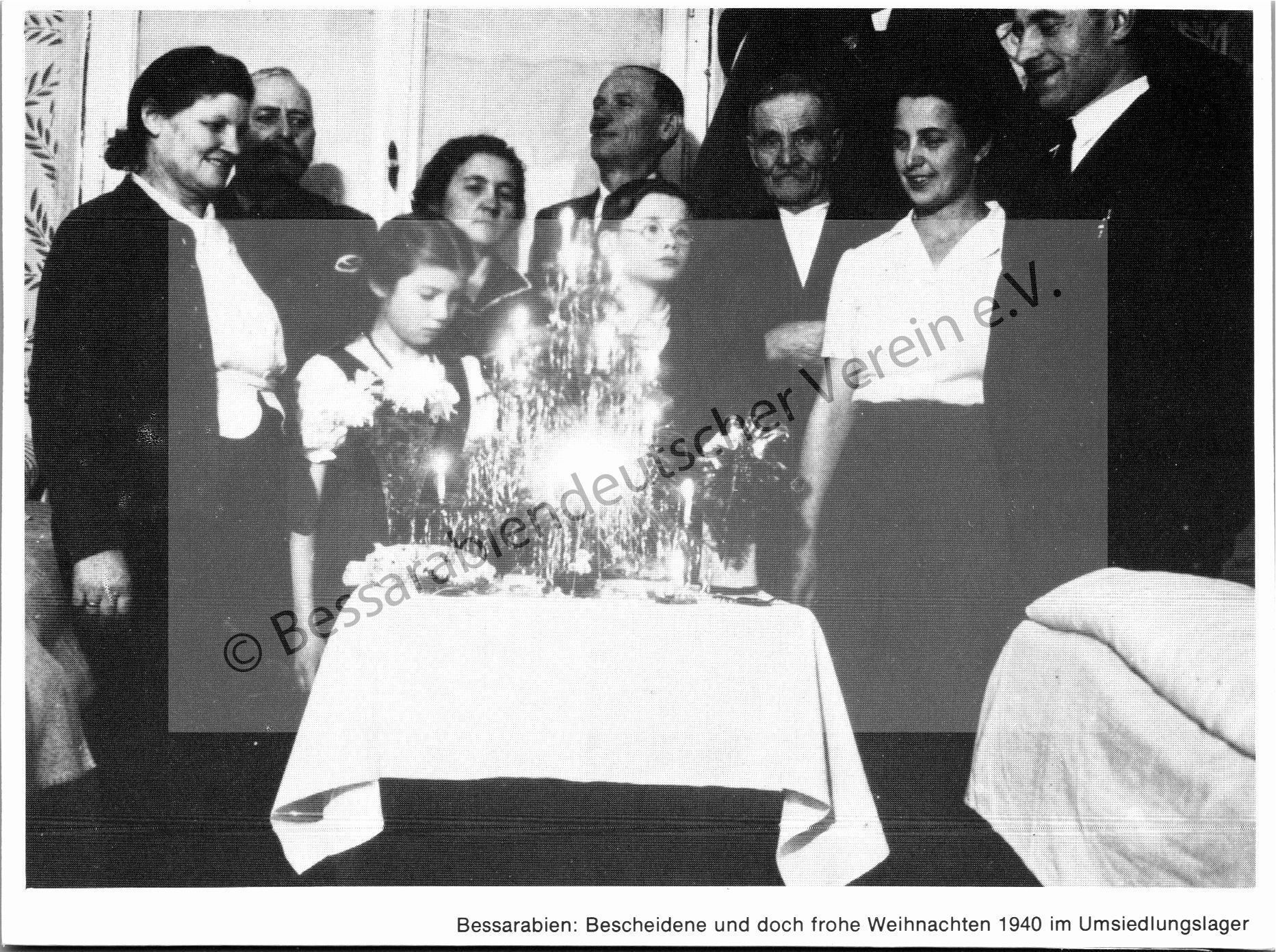 Postkarte - ... Weihnachten 1940 im Umsiedlungslager Böhmisch-Kamnitz/Sudetenland