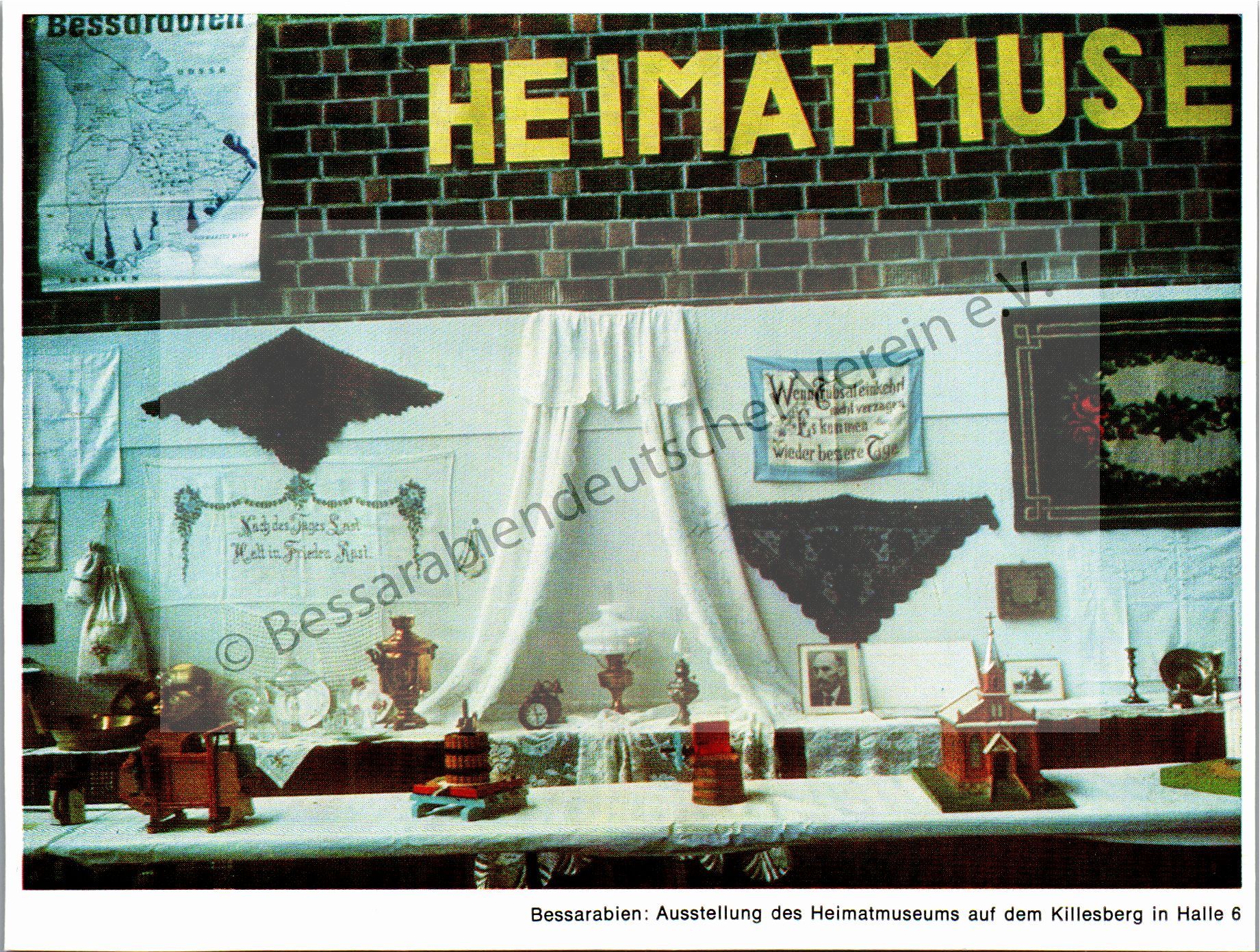 Postkarte - Ausstellung des Heimatmuseums auf dem Killesberg in Halle 6