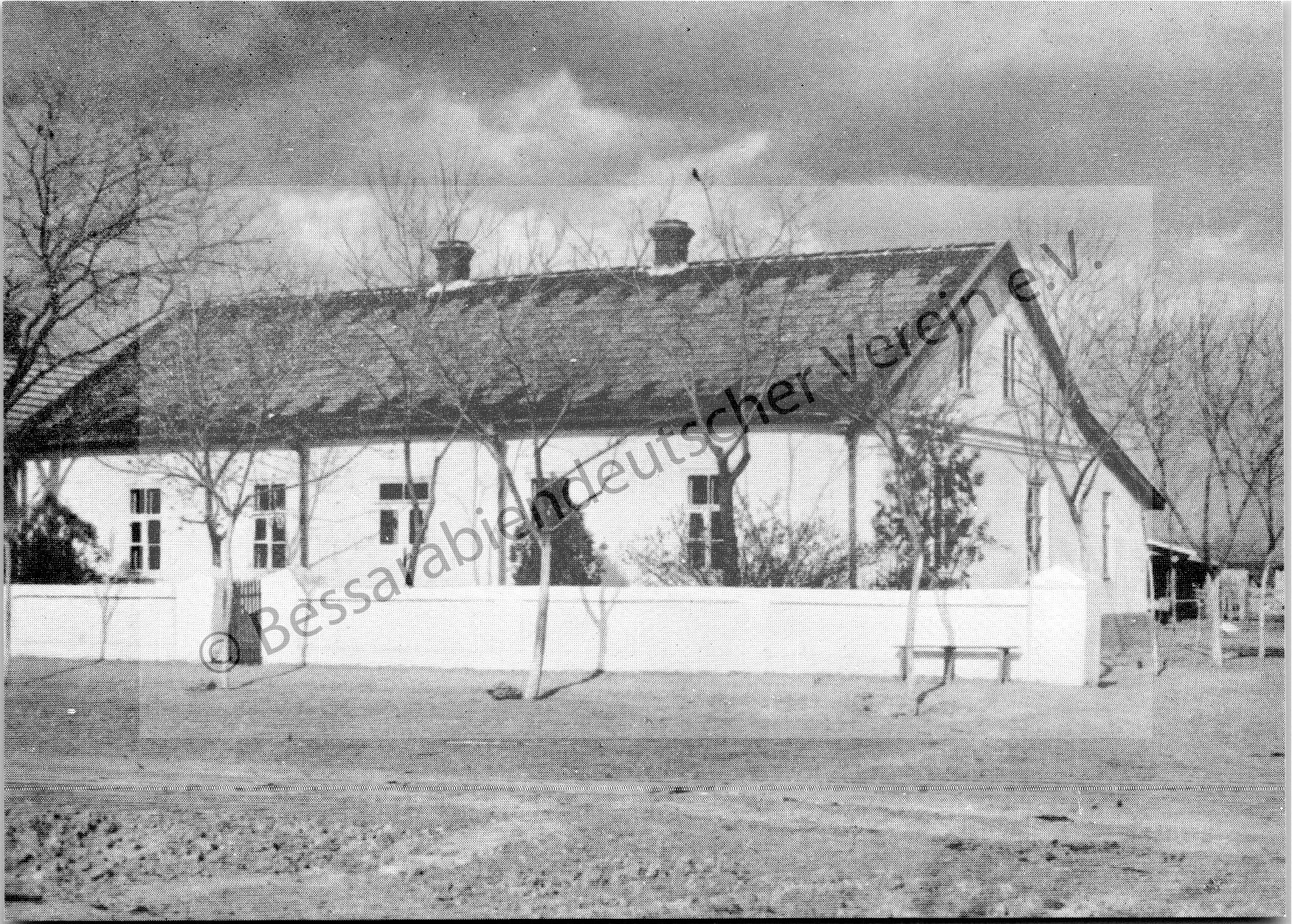 Postkarte - Wohnhaus in Sarata, erbaut 1909
