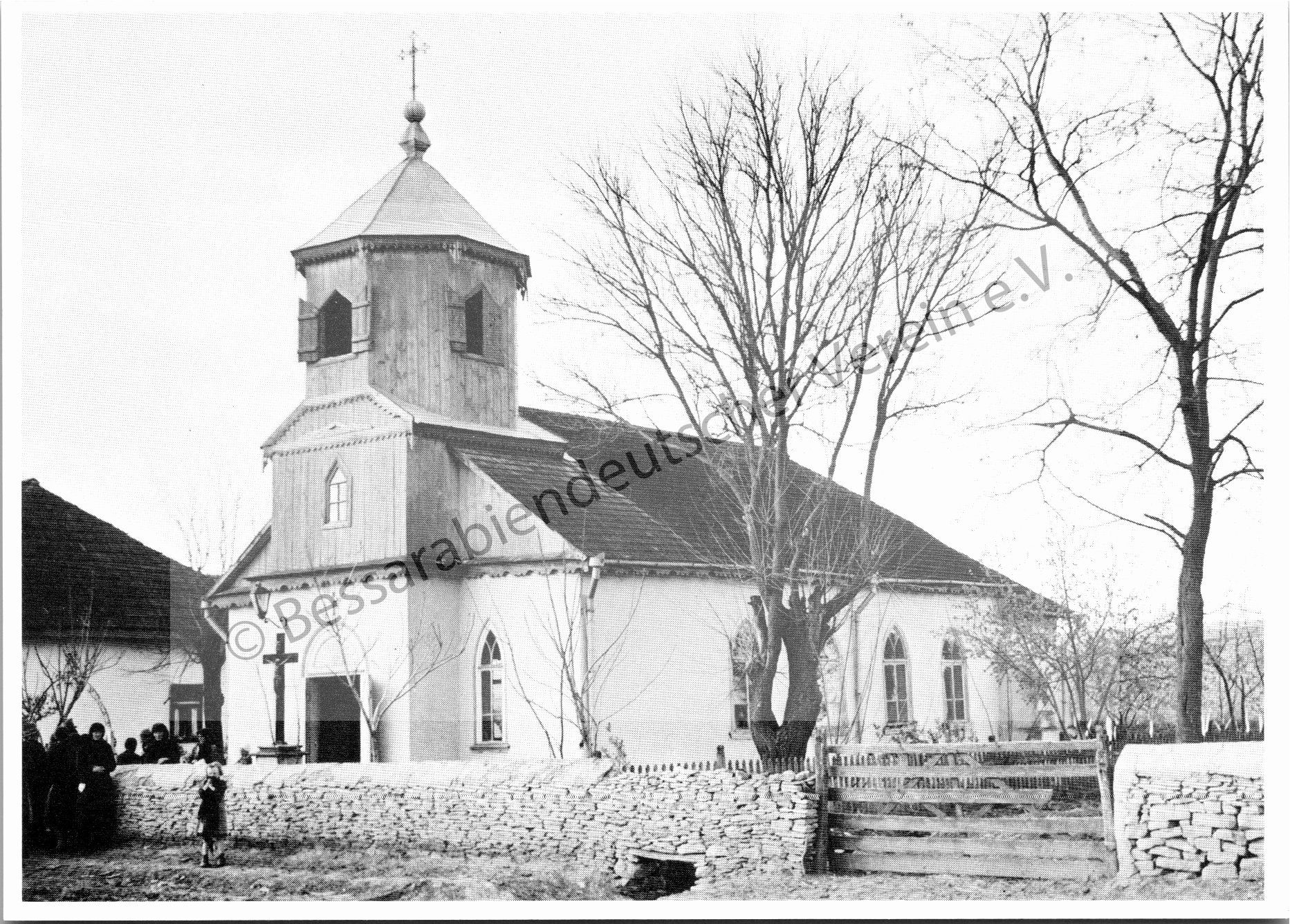 Postkarte - Die ev.-luth. Kirche in Neu-Strymba/Nordbessarabien