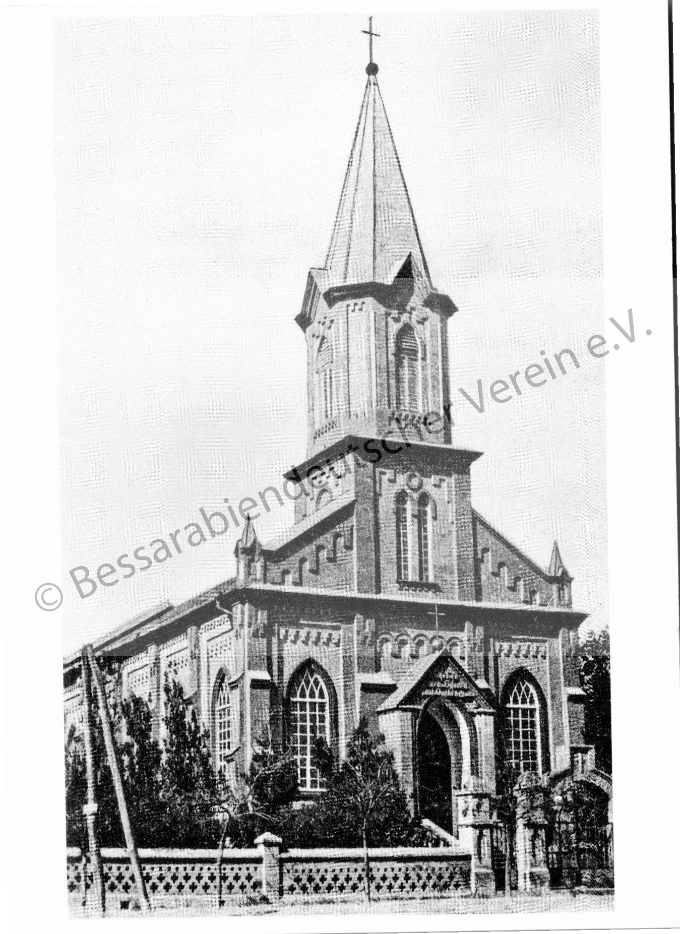 Postkarte - Kirche in Neu-Posttal
