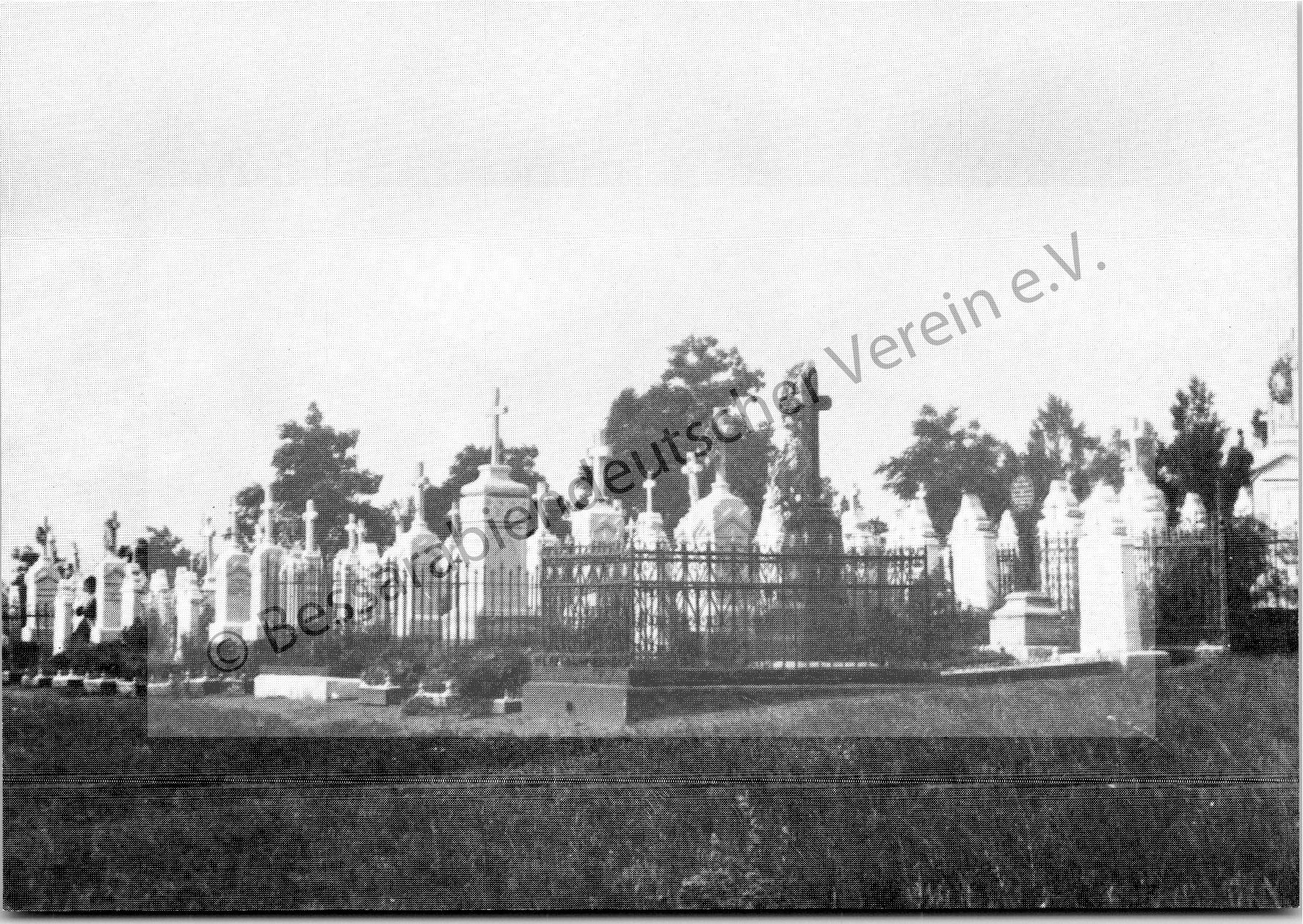 Postkarte - Friedhof in Sarata vor 1940