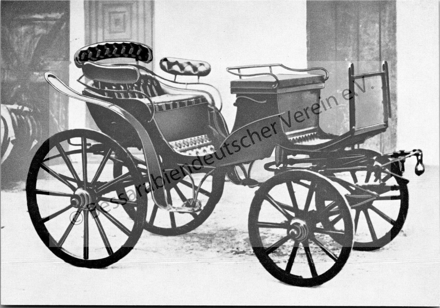 Postkarte - Federwagen