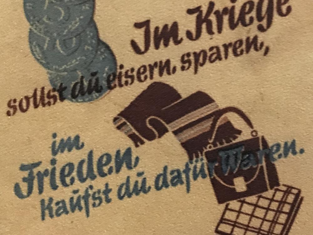 Werbung für das Eiserner Sparen: 