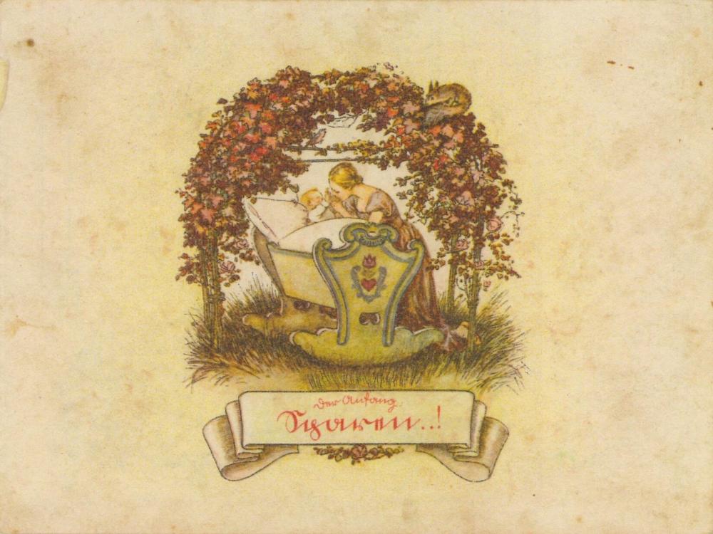 Gutschein zur Geburt eines Kindes von der  Kreissparkasse Thorn, 1943, Fotos: Sigrid Standke