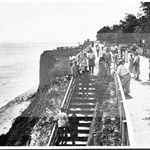 Postkarte - Promenade und Strand in Budaki am Schwarzen Meer