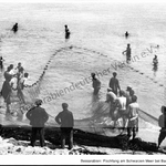 Postkarte - Fischfang am Schwarzen Meer bei Bad Burnas 1937