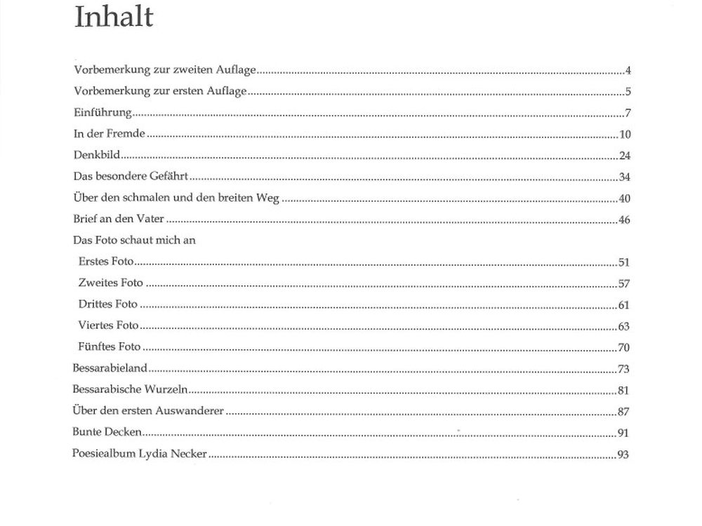 Inhaltsverzeichnis