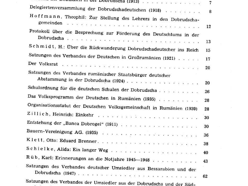 Inhaltsverzeichnis
