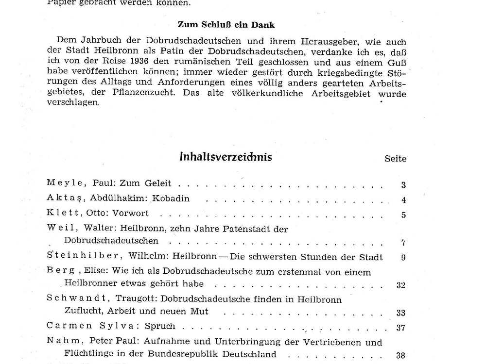 Inhaltsverzeichnis