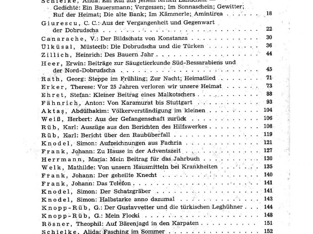 Inhaltsverzeichnis