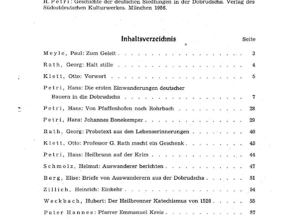 Inhaltsverzeichnis