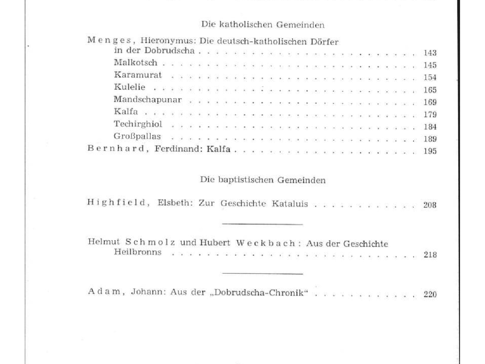 Inhaltsverzeichnis