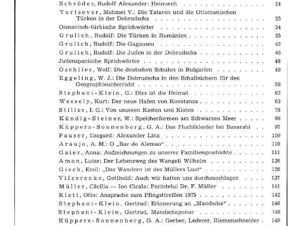 Inhaltsverzeichnis