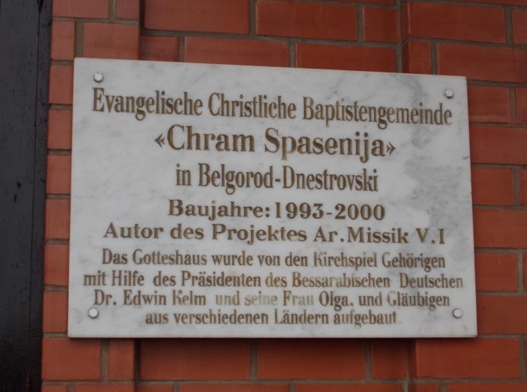 Schild an der Kirche Bolgorod