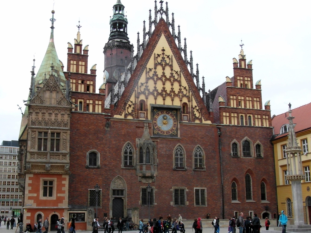 Das Rathaus in Breslau