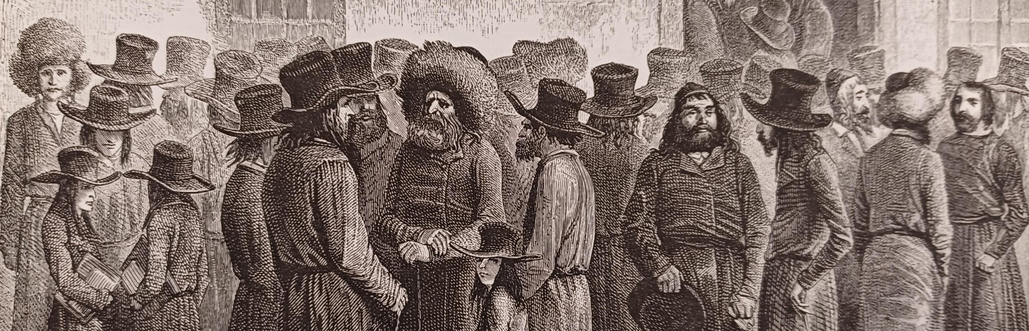 Eine Gruppe von j&uuml;dischen H&auml;ndlern und  Kaufleuten aus Odessa im Gespr&auml;ch