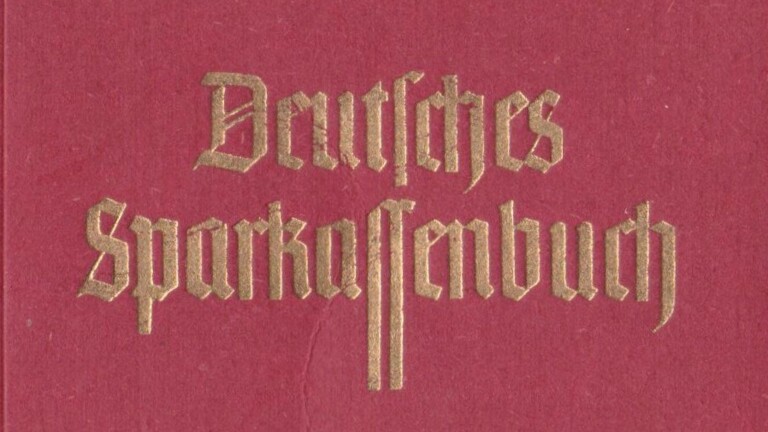 Im Dezember 1941 wurde das Sparkassen buch bei der Kreissparkasse Konin, Zweig stelle Peisern eingerichtet