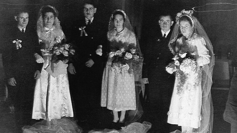 Dreifache Hochzeit im Schloss Werneck am  20.12.1940