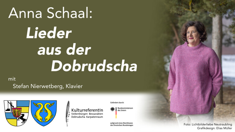 Flyer zu "Lieder aus der Dobrudscha" von Anna Schaal, mit Stefan Nierwetberg am Klavier
