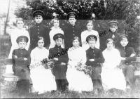  Postkarte - Schülerinnen und Schüler des Knaben- und Mädchengymnasiums Tarutino ca. 1913